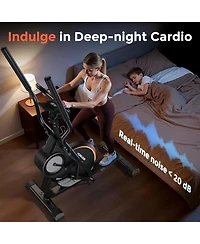 Fed Fitness Compact Elliptical with 45degree(s) Incline, 16 Resistance Levels, App Compatibility, Home Exercise Machine