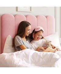 homfan Twin Upholstered Bed Frame with Headboard and Storage Drawer, Velvet Platform Wood Slats, No Box Spring Needed