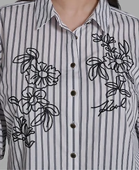 Karl Lagerfeld Paris Plus Cotton Collared Shirt