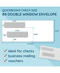 Gnuadz Flip Seal Double Window Security Check Envelopes