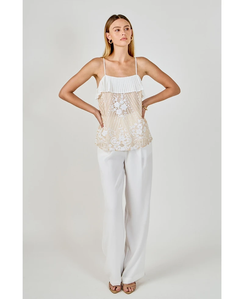 endless rose Women's Sequin Cami Top