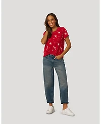 Cable & Gauge Women's Essential Printed Star Tee