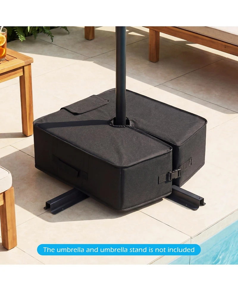 Costway Umbrella Base Weight, 90 Lbs Sand-fillable Bag with Weatherproof Fabric, Patio