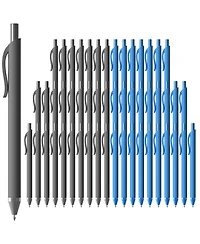 Gnuadz Pens Bulk 52 Pack Retractable Ballpoint Smooth Writing Quick Drying