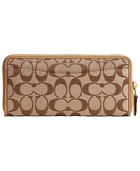 Coach Signature Jacquard Essential Slim Accordion Zip Wallet