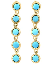 Effy Collection Turquoise Earrings in 14k Gold Over Sterling Silver