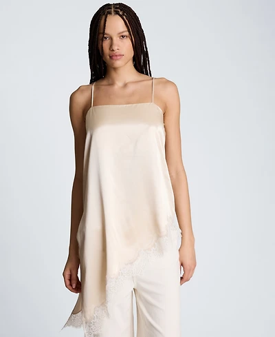 Kenneth Cole Women's Asymmetric Lace Hem Tunic