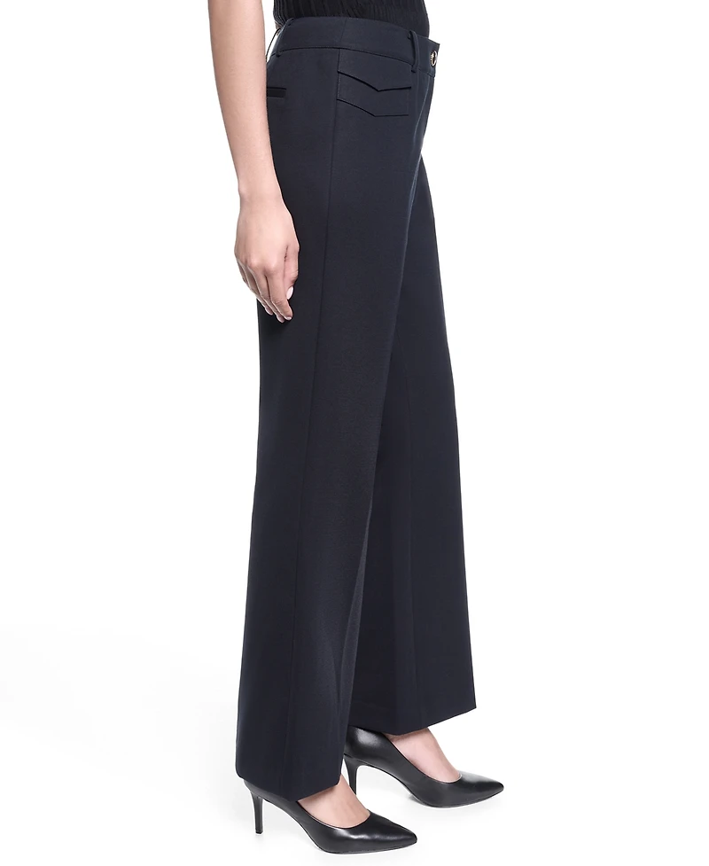 Karl Lagerfeld Paris Women's Mid-Rise Woven Pants
