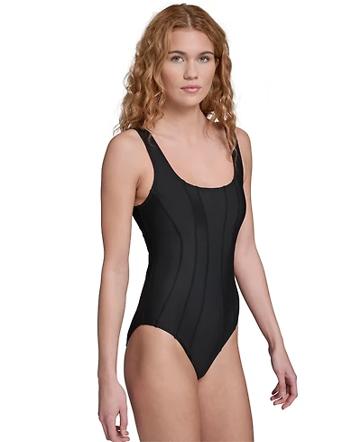 Calvin Klein Women's Front Seam Detail One-Piece Swimsuit