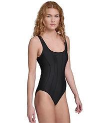 Calvin Klein Women's Front Seam Detail One-Piece Swimsuit