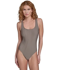 Calvin Klein Women's Front Seam Detail One-Piece Swimsuit