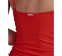 Calvin Klein Women's V-Neck One-Piece Swimsuit