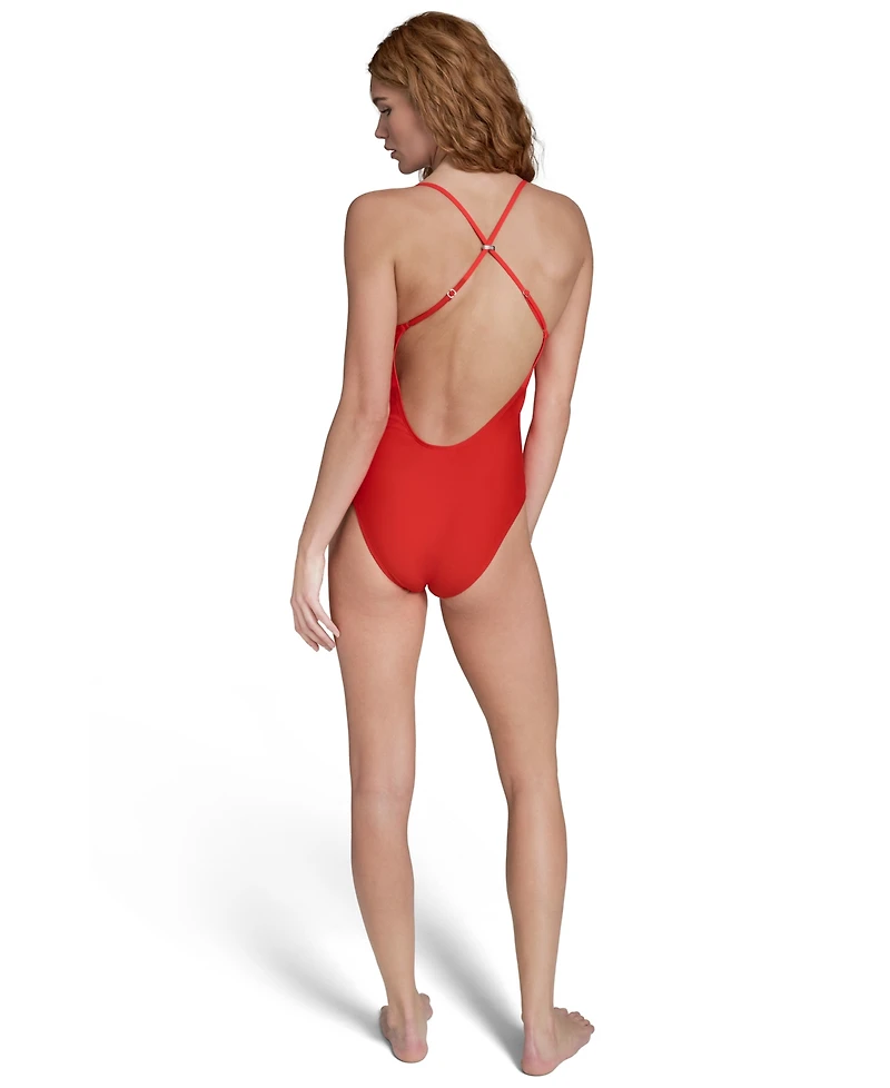 Calvin Klein Women's Cross Back Straps One-Piece Swimsuit