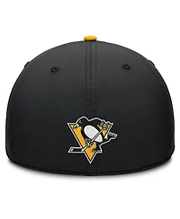 Fanatics Men's Black/Gold Pittsburgh Penguins Authentic Pro Rink Team Code Flex Hat
