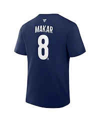 Fanatics Men's Cale Makar Navy Colorado Avalanche Authentic Stack Name & Number T-Shirt