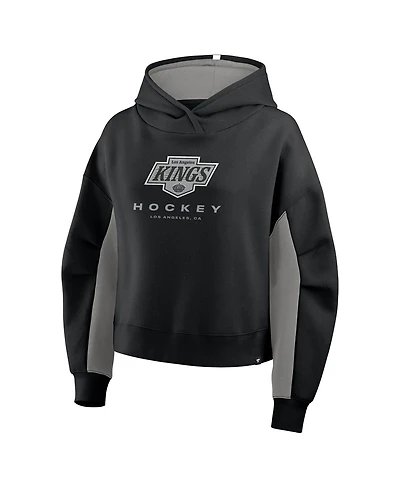 Fanatics Women's Black Los Angeles Kings Back Check Boxy Hoodie