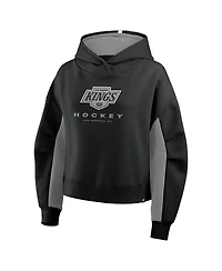 Fanatics Women's Black Los Angeles Kings Back Check Boxy Hoodie