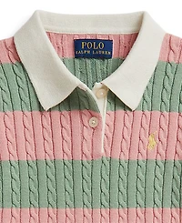 Polo Ralph Lauren Girls' 2T-6X Striped Short-Sleeve Sweater and Skirt, 2-Piece Set