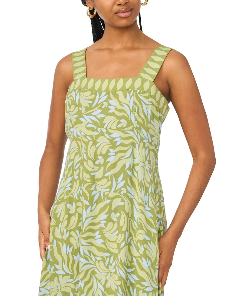 Msk Women's Smocked Back Challis Maxi Dress