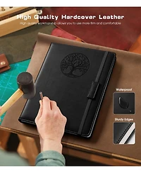 Gnuadz Lined Journal Notebook Hardcover Leather Ruled Writing Diary