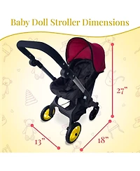 The New York Doll Collecion Baby Doll Car Seat and Stroller Combo