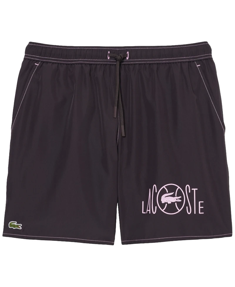 Lacoste Men's Quick-Dry Elastic Waistband Swim Shorts