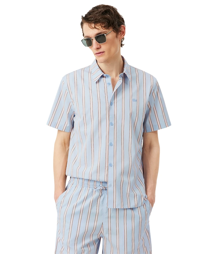 Lacoste Men's Short-Sleeve Striped Shirt