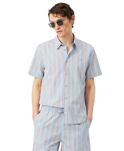Lacoste Men's Short-Sleeve Striped Shirt