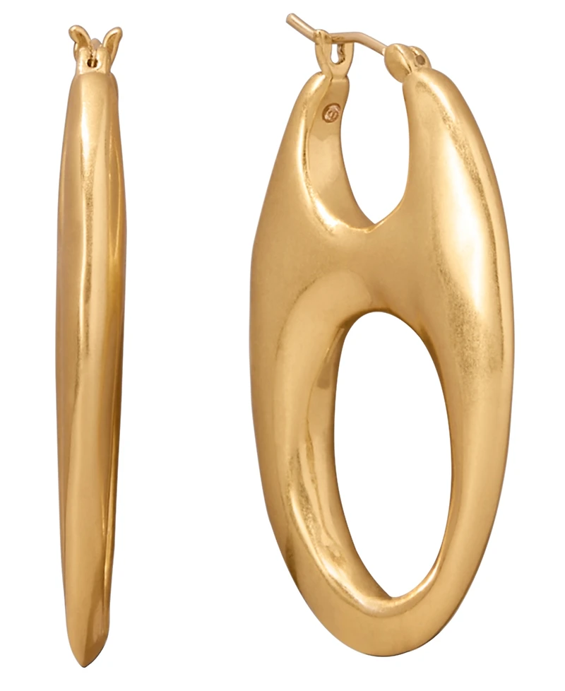 Donna Karan 24k Gold-Plated Mariner Drama Hoop Earrings