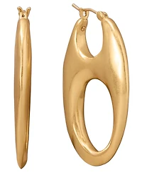 Donna Karan 24k Gold-Plated Mariner Drama Hoop Earrings