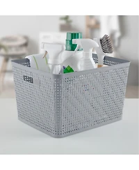 Sterilite 14"Lx8"H Woven Rectangular Tall Basket for Home Organization (6 Pack)