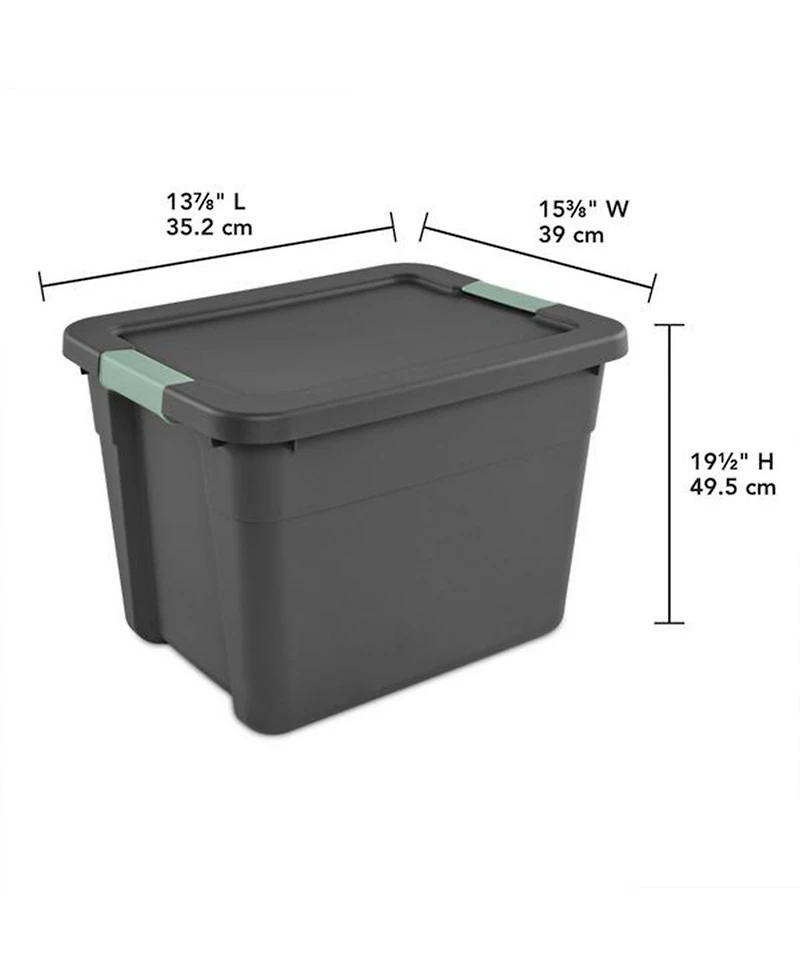 Sterilite 6Pk Latch Tote, Stackable Plastic Storage Container, 12Gal