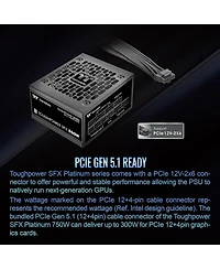 Thermaltake Toughpower Sfx Tt Premium Edition 750W 80 Plus Platinum Certified Fully Modular Atx 3.1 Power Supply Unit