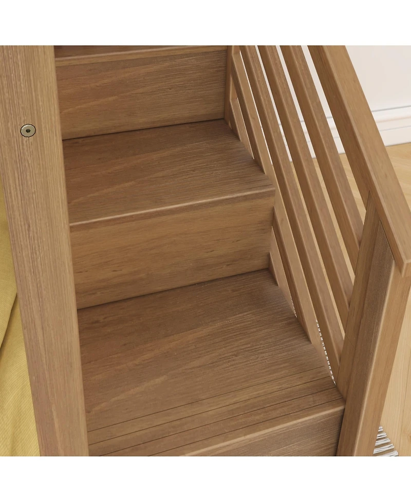 Max Lily Low Twin over Bunk with Stairs Single Guard Rail