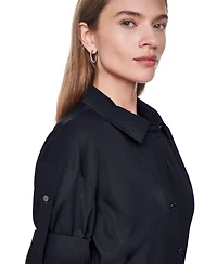 Dkny Petite Roll-Tab Button-Down Dress