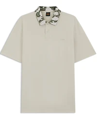 Boss by Hugo Men's Relaxed-Fit Jacquard Collar Polo Shirt