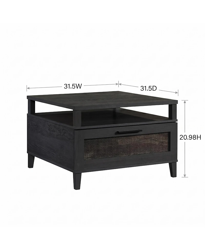 Sauder Tiffin Line Coffee Table, Raven Oak finish