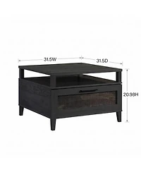 Sauder Tiffin Line Coffee Table, Raven Oak finish