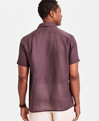 Club Room Men's Short-Sleeve Camp Collar Linen Shirt, Macy's Exclusive
