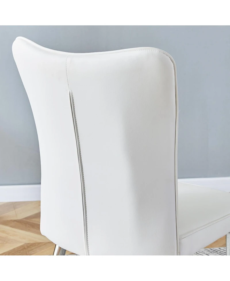 Streamdale Furniture Pu Dining Chairs (Set of 6)