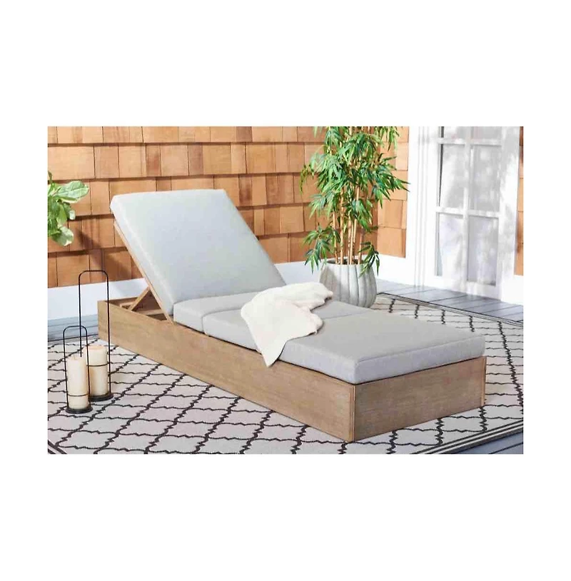 Augusta Home Vincent Wood Chaise Lounge Chair