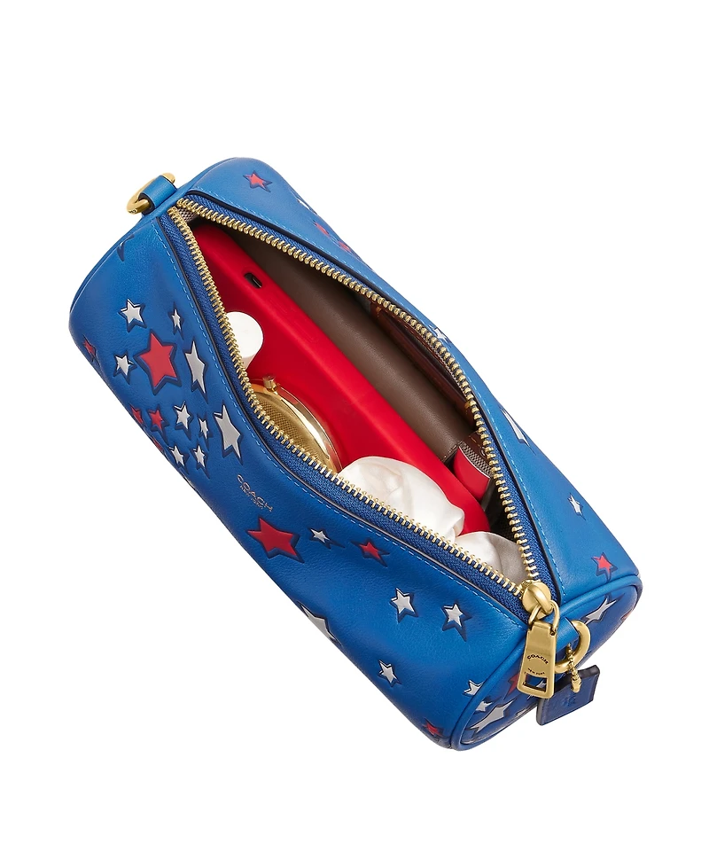 Coach Americana Star Print Small Barrel Shoulder Handbag