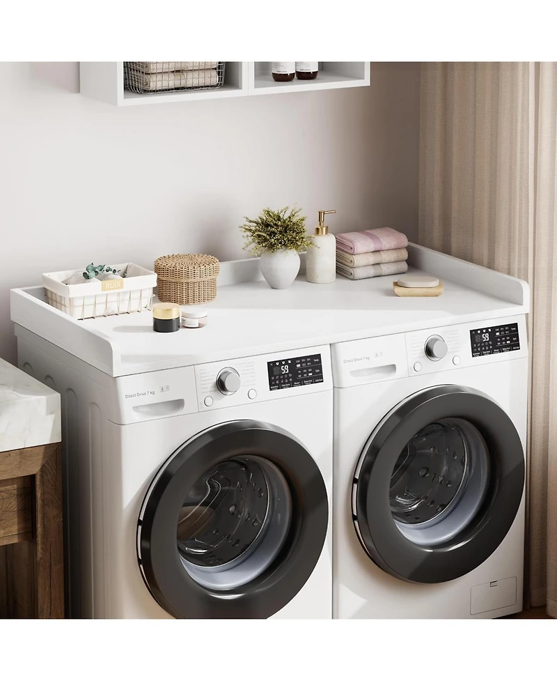 gaomon Washer Dryer Countertop, Laundry Topper with Edge and Non-Slip Pad
