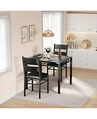 gaomon Dining Table Set for 2 with Upholstered Chairs, Dining Room Table Set for 2, for Kitchen, Apartment