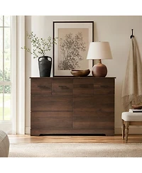 homfan 8 Drawer Dresser for Bedroom, Modern Chest of Drawers with Metal Handles, Storage Organizer for Bedroom, Living Room, Entryway and Hallway