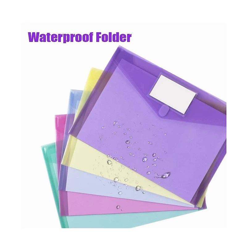 Gnuadz Poly Envelope File Folder Document Storage Label Pocket