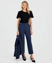 Kasper Petite Slim Leg Mid-Rise Pants