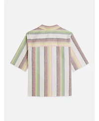 Scotch & Soda Women's Striped Shirt Sleeve Shirt