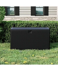 Gaomon 99 Gallon Waterproof Resin Deck Box, Lockable Storage Container for Patio Furniture and Tools - Outdoor Bin Pool Garden