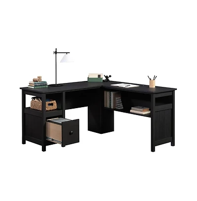Sauder Dawson Trail L Desk, Raven Oak finish